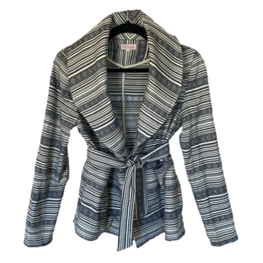 MIA Melon Wrap Short Trench Jacket. Aztec Print